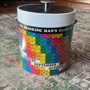 The Drinking Man's Calendar Decorative Ice Bucket westbend vintage thermo-serv